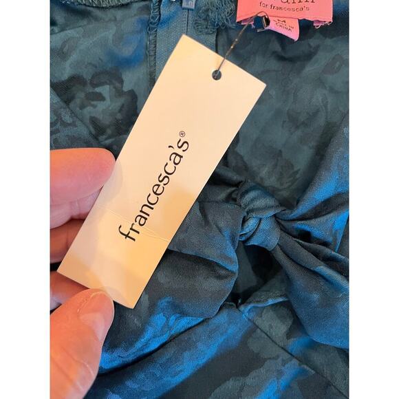 Francesca’s Babydoll Floral Mini Slip Dress Women Small Wedding Easter Spring - Picture 7 of 10